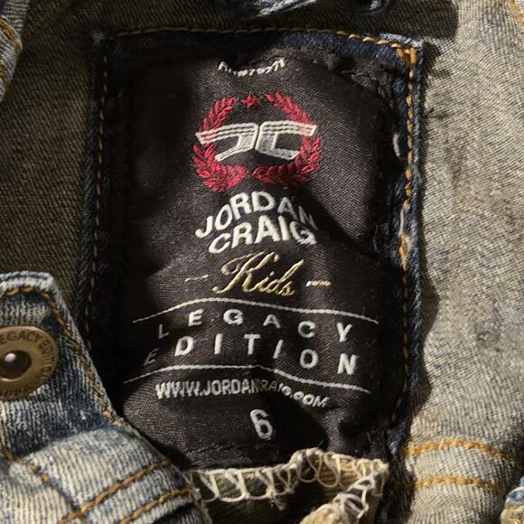 Jordan Craig Distressed Kids Devotion Denim Trucker Jacket Size 6 - Picture 7 of 8